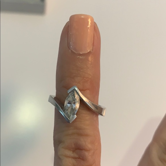 Custom Platinum Matching Diamond Ring Set - Picture 2 of 5